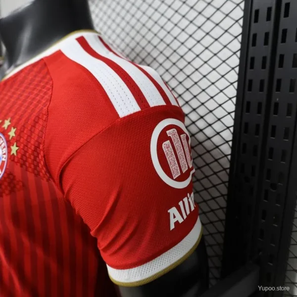 Version 26-27 Bayern Munich Red with Tonal Stripe Home Jersey