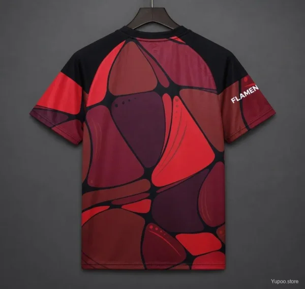 1 Flamengo 2026 Pre-Match Red-Black-Burgundy Jersey