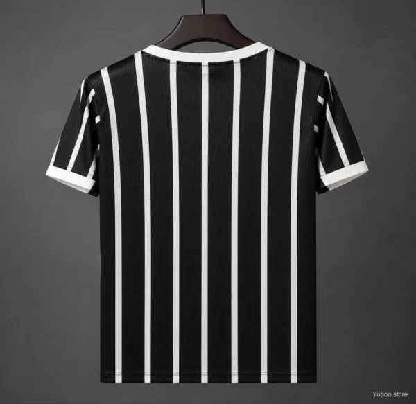 Corinthians Away Black White Pinstripes Jersey