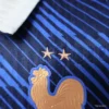 Version 2026 France Home Blue with Diagonal Brushstroke Stripe Polo Collar Jersey