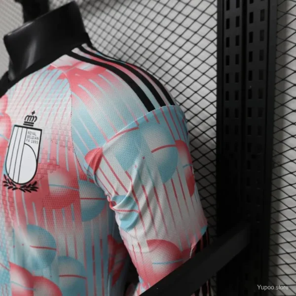 Version 26-27 Belgium Frozen Blue & Pink Away Long Sleeve Jersey