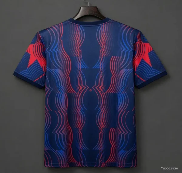 Barcelona Pre-Match Dark Blue-Red-Gold Jersey