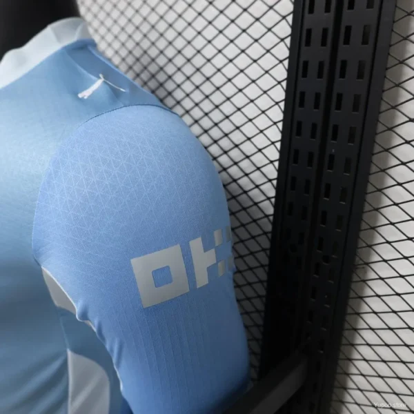 Version 26-27 Manchester City Sky Blue with White Long Sleeve Jersey