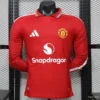 Version 26-27 Manchester United Red Polo Collar Long Sleeve Jersey