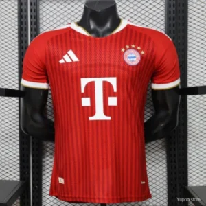 Version 26-27 Bayern Munich Red with Tonal Stripe Home Jersey