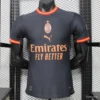 Version 26-27 AC Milan Away Navy Blue with Copper Orange Accents Jersey