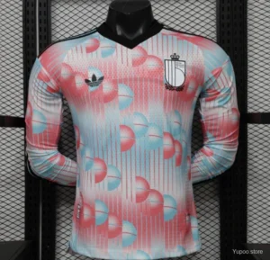 10 Version 26-27 Belgium Frozen Blue & Pink Away Long Sleeve Jersey
