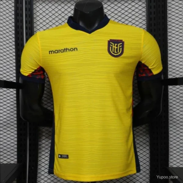 10 Version 2026 Ecuador Yellow with Tonal Wave Home Jersey