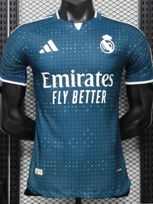 Version 26-27 Real Madrid Away Teal Blue Jersey