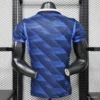 Version 2026 France Home Blue with Diagonal Brushstroke Stripe Polo Collar Jersey