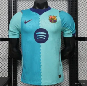Version 26-27 FC Barcelona Teal & Aqua BlueThird Jersey