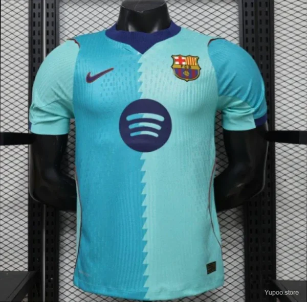 Version 26-27 FC Barcelona Teal & Aqua BlueThird Jersey