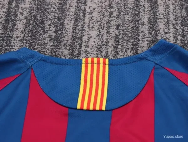 13 05-06 Barcelona Home League Version Long Sleeve Jersey