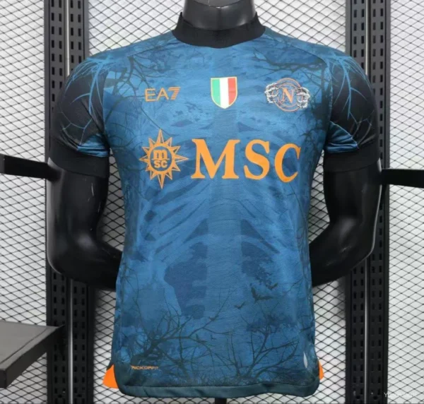 15 Version 25-26 Napoli Halloween Blue Jersey-Glow In Dark
