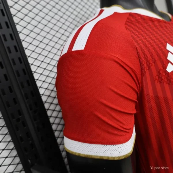 Version 26-27 Bayern Munich Red with Tonal Stripe Home Jersey