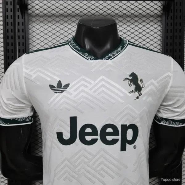 Version 26-27 Juventus White with Dark Green Special Edition Jersey