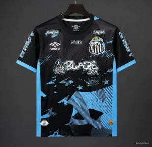 2 Santos FC Neymar Jr Special Edition Jersey - Blaze Black-Blue Jersey