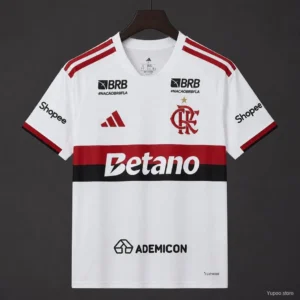 Flamengo Away Jersey With Full Sponsor