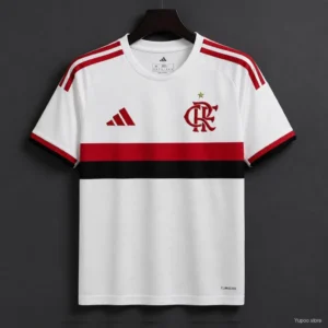 Flamengo 2025-26 Away White-Red-Black Jersey