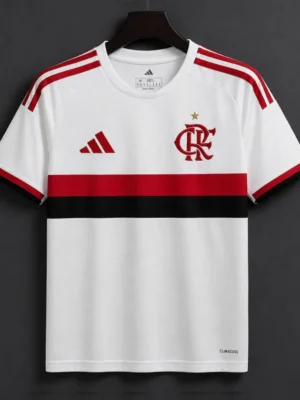 Flamengo 2025-26 Away White-Red-Black Jersey