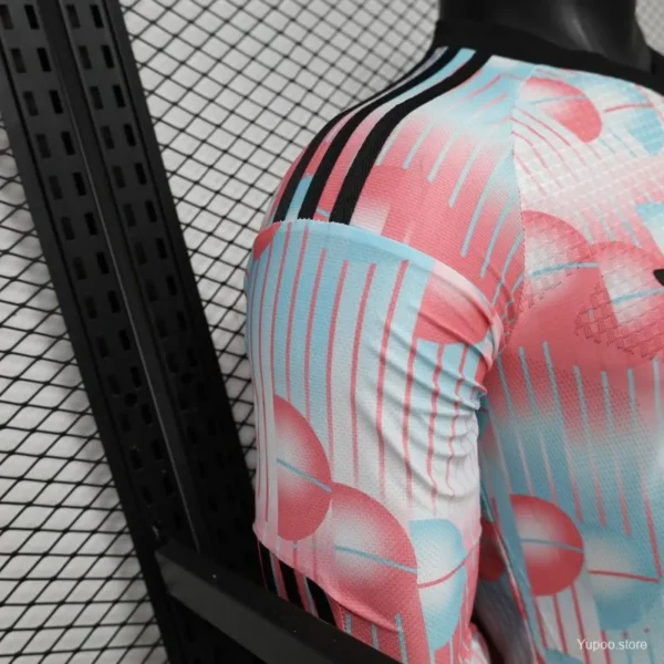 Version 26-27 Belgium Frozen Blue & Pink Away Long Sleeve Jersey