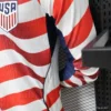 Version 2026 USA White & Red with Wave Stripe Long Sleeve Home Jersey
