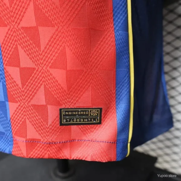 Version 26-27 FC Barcelona Home Red Blue Stripe Jersey