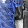 Version 2026 France Home Blue with Diagonal Brushstroke Stripe Polo Collar Jersey