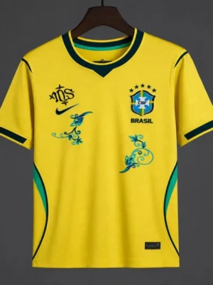 Brazil Yellow Green Special Edition Floral Jersey