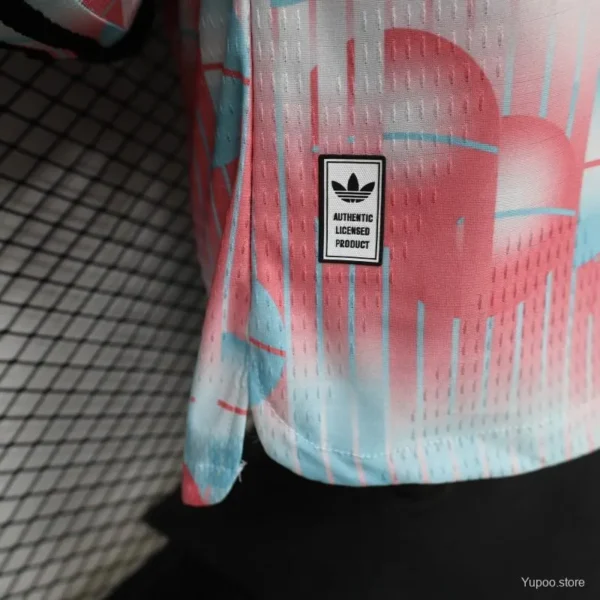 Version 26-27 Belgium Frozen Blue & Pink Away Long Sleeve Jersey