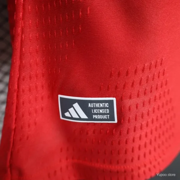 Version 26-27 Manchester United Red Polo Collar Long Sleeve Jersey