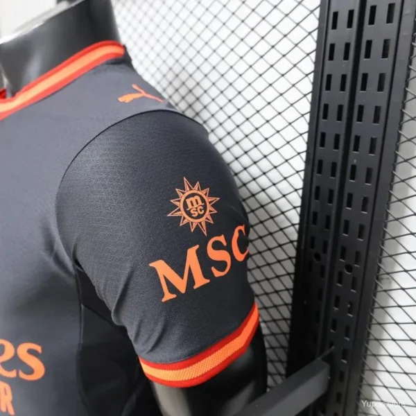 Version 26-27 AC Milan Away Navy Blue with Copper Orange Accents Jersey