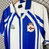 3 Deportivo La Corua Blue & White Stripe Home Jersey