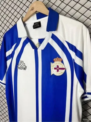Deportivo La Corua Blue & White Stripe Home Jersey