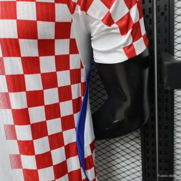 4 Version 2026 Croatia Home White & Red with Gradient Checkerboard Pattern Jersey