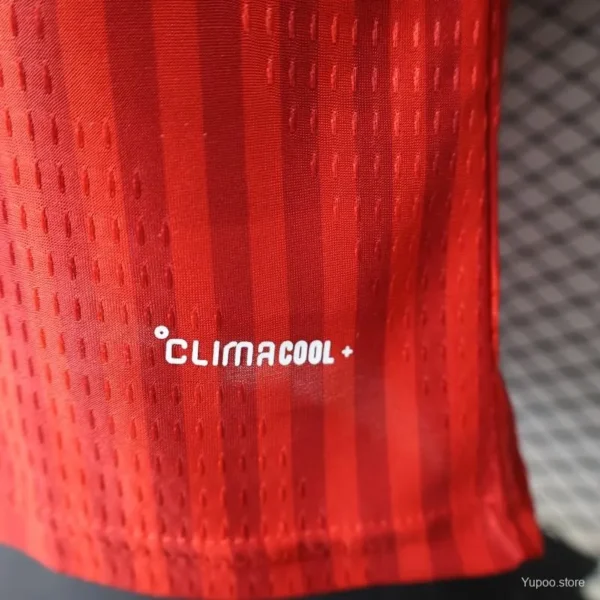 Version 26-27 Bayern Munich Red with Tonal Stripe Home Jersey