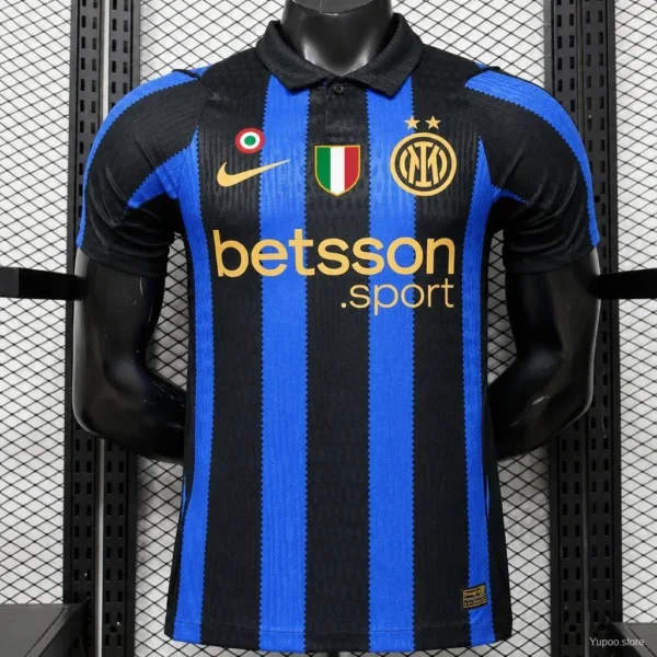 4 Version 26-27 Inter Milan Home Black & Blue Stripe Jersey