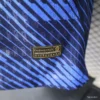 Version 2026 France Home Blue with Diagonal Brushstroke Stripe Polo Collar Jersey