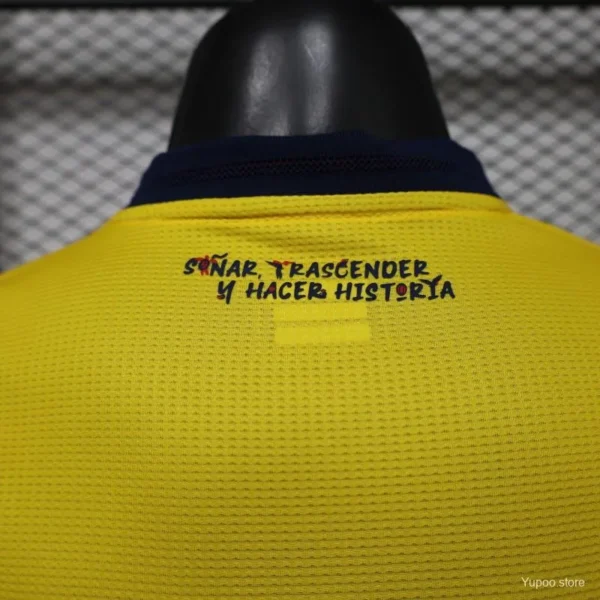 5 Version 2026 Ecuador Yellow with Tonal Wave Home Jersey
