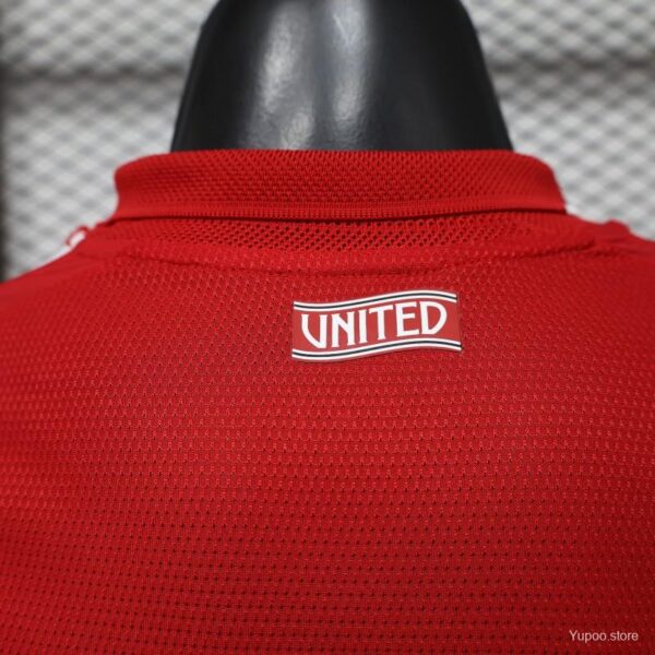 Version 26-27 Manchester United Red Polo Collar Long Sleeve Jersey