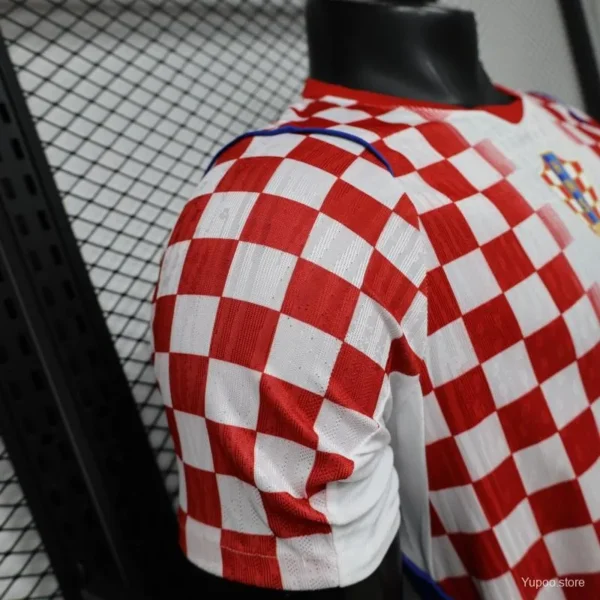 5 Version 2026 Croatia Home White & Red with Gradient Checkerboard Pattern Jersey