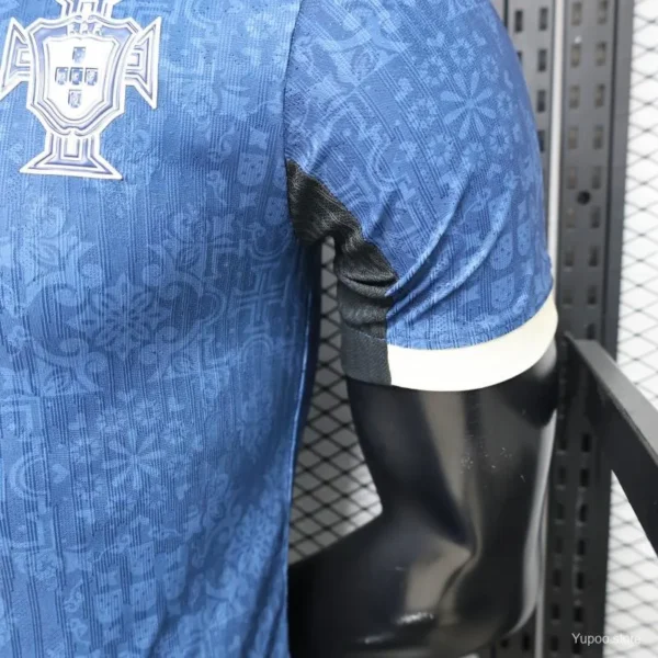 Version 2027 Portugal Away Blue with Jacquard Pattern Jersey