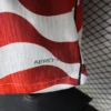 Version 2026 USA White & Red with Wave Stripe Long Sleeve Home Jersey