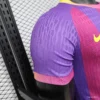 Version 26-27 FC Barcelona Third Purple Pink Yellow Stripe Jersey