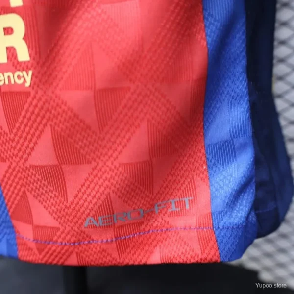 Version 26-27 FC Barcelona Home Red Blue Stripe Jersey