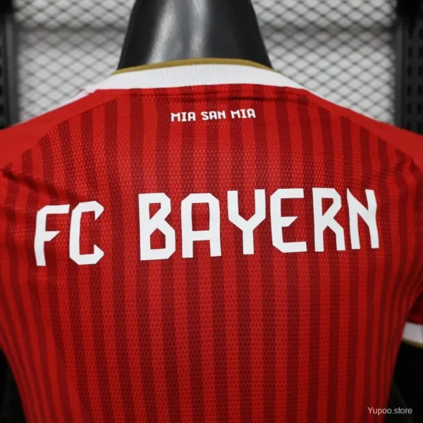 Version 26-27 Bayern Munich Red with Tonal Stripe Home Jersey