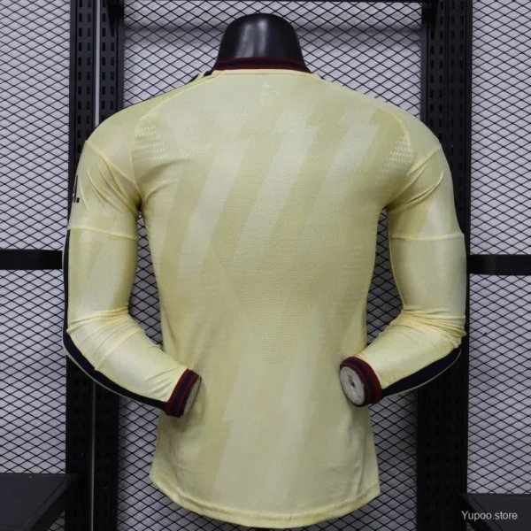 6 Version 26-27 Arsenal Yellow Long Sleeve Jersey