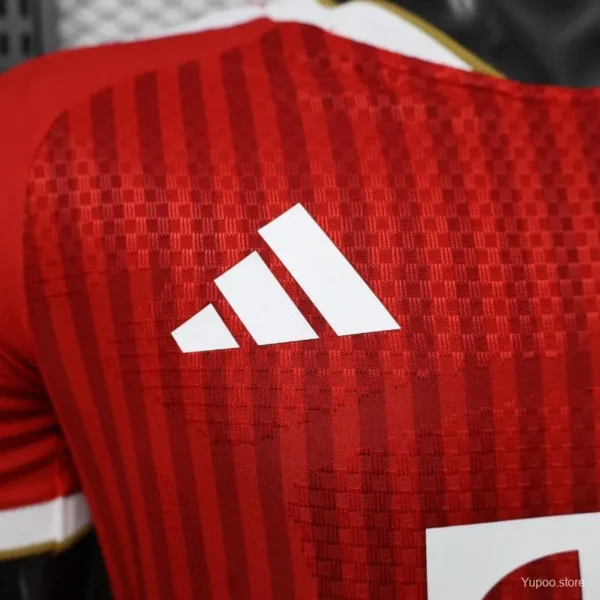 Version 26-27 Bayern Munich Red with Tonal Stripe Home Jersey