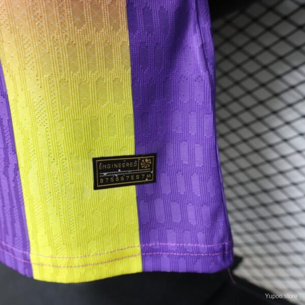 Version 26-27 FC Barcelona Third Purple Pink Yellow Stripe Jersey
