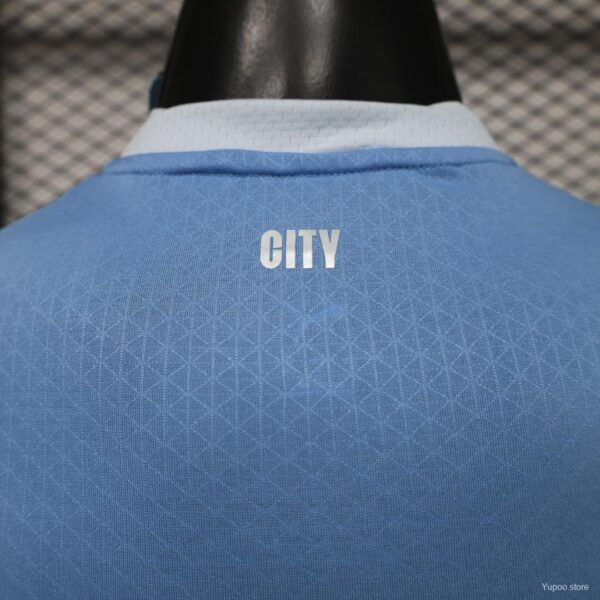 Version 26-27 Manchester City Sky Blue with White Long Sleeve Jersey